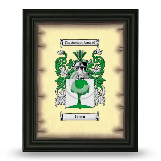 Cerra Coat of Arms Framed - Black