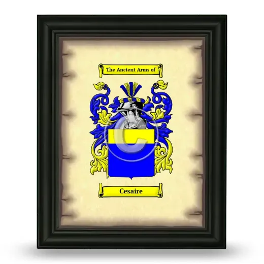 Cesaire Coat of Arms Framed - Black