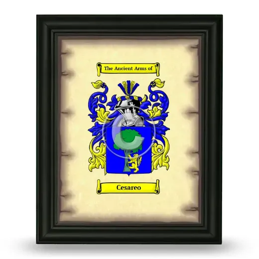 Cesareo Coat of Arms Framed - Black