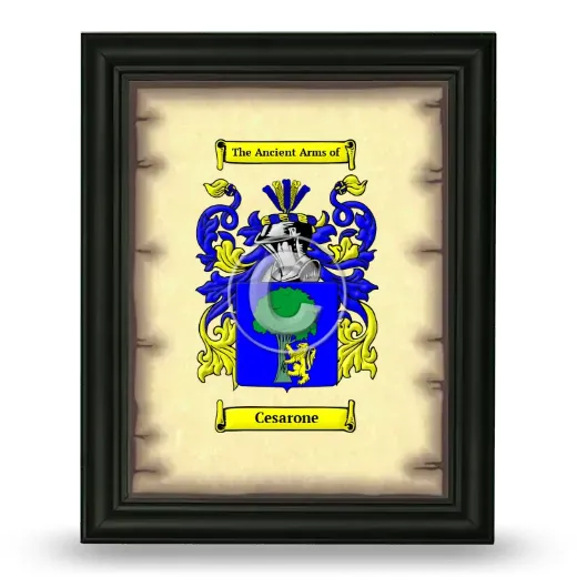 Cesarone Coat of Arms Framed - Black