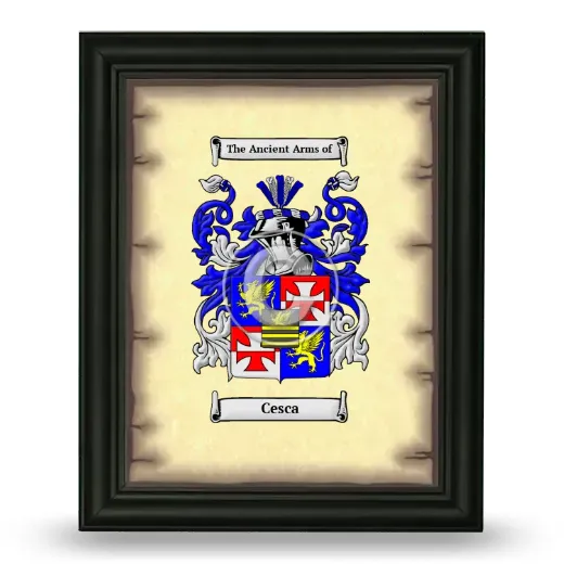 Cesca Coat of Arms Framed - Black