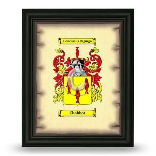 Chabbot Coat of Arms Framed - Black