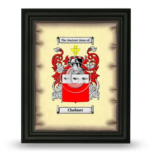 Chabner Coat of Arms Framed - Black