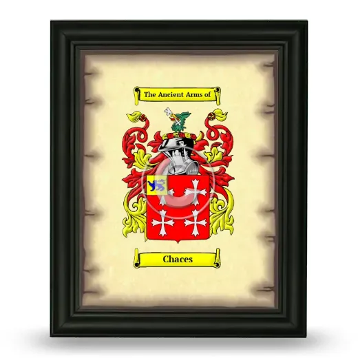 Chaces Coat of Arms Framed - Black