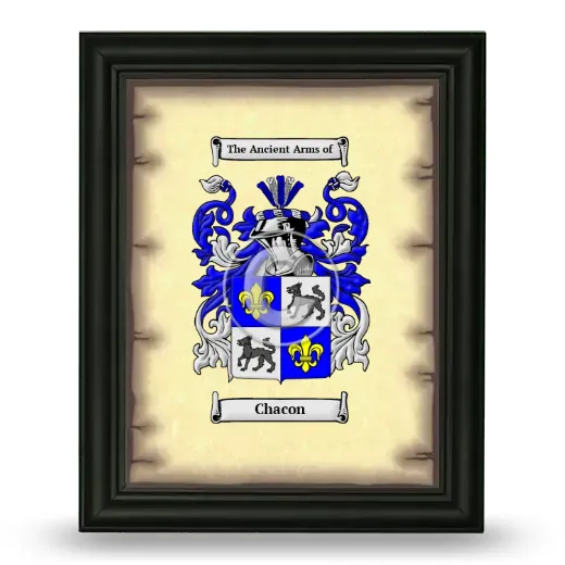Chacon Coat of Arms Framed - Black