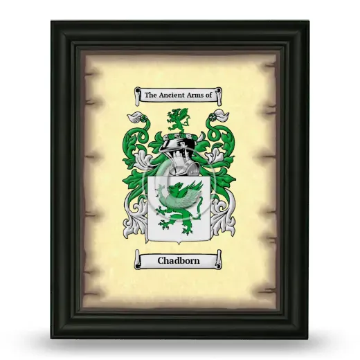 Chadborn Coat of Arms Framed - Black