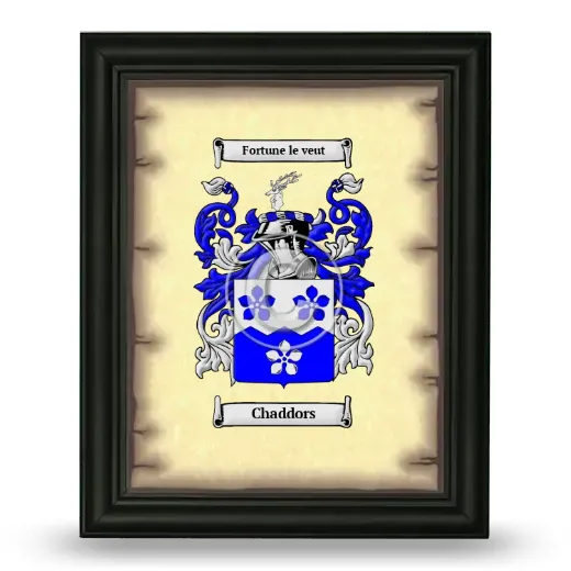 Chaddors Coat of Arms Framed - Black