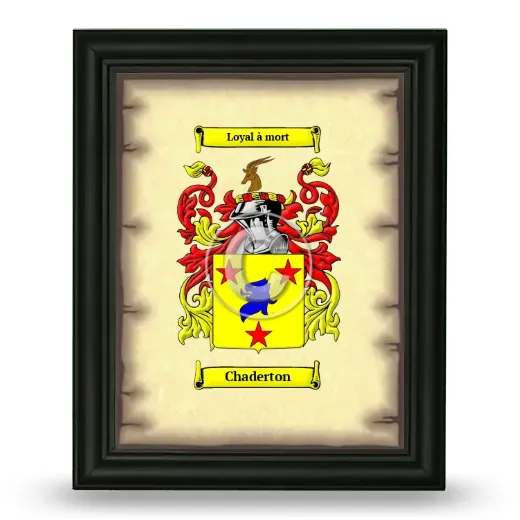 Chaderton Coat of Arms Framed - Black
