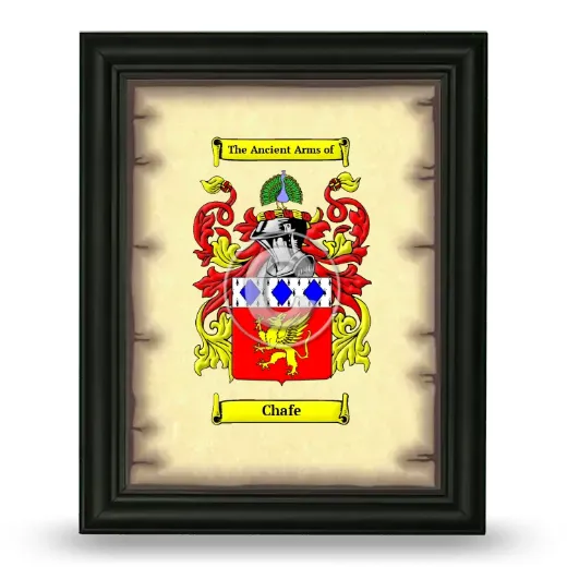 Chafe Coat of Arms Framed - Black