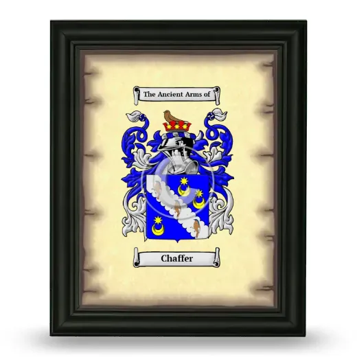 Chaffer Coat of Arms Framed - Black