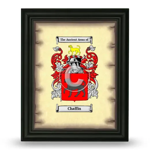Chaffin Coat of Arms Framed - Black