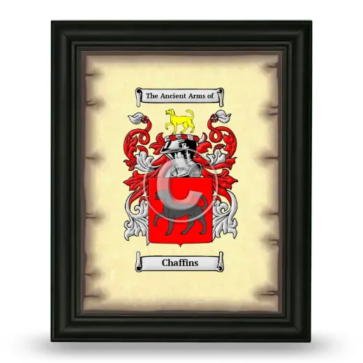 Chaffins Coat of Arms Framed - Black