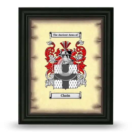 Chain Coat of Arms Framed - Black