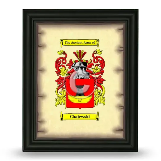 Chajewski Coat of Arms Framed - Black