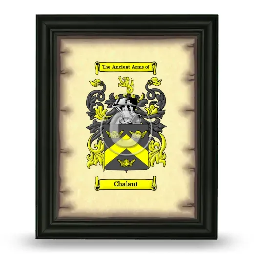 Chalant Coat of Arms Framed - Black