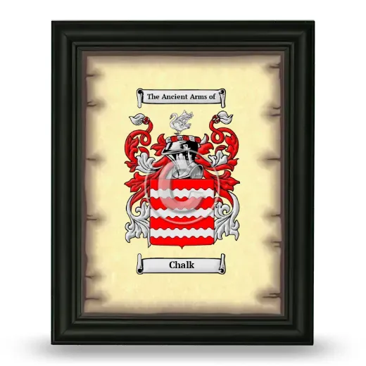 Chalk Coat of Arms Framed - Black