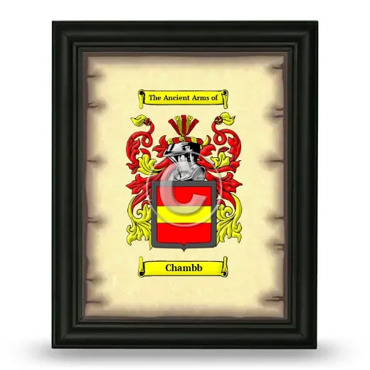 Chambb Coat of Arms Framed - Black