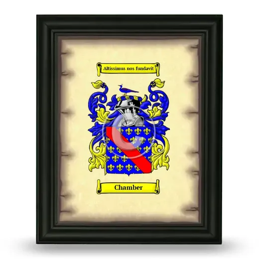 Chamber Coat of Arms Framed - Black