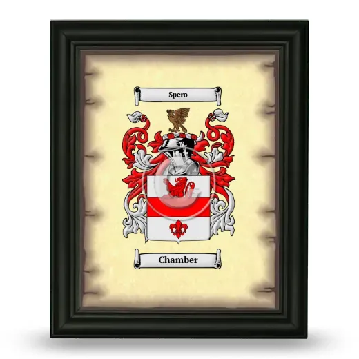 Chamber Coat of Arms Framed - Black