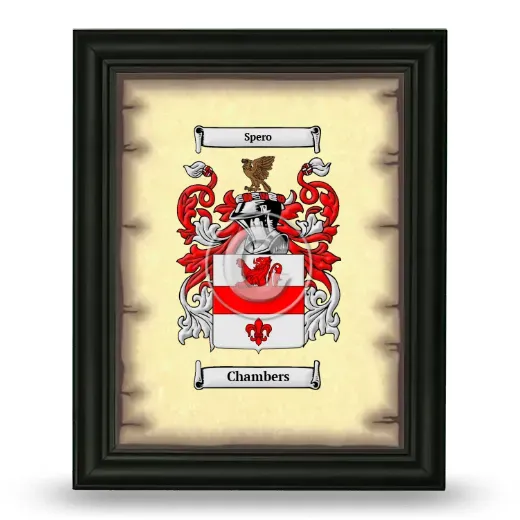 Chambers Coat of Arms Framed - Black