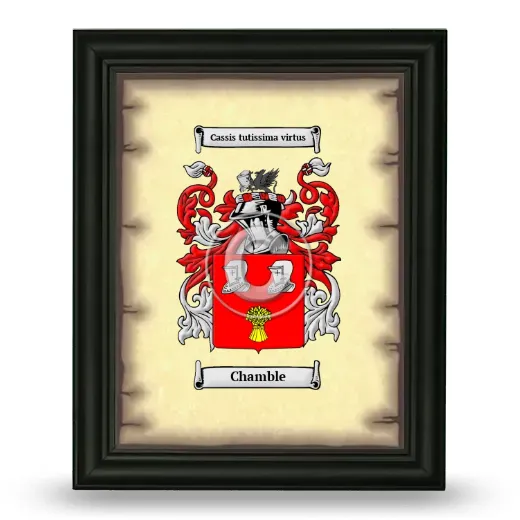 Chamble Coat of Arms Framed - Black