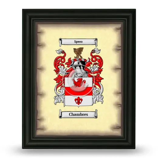 Chambres Coat of Arms Framed - Black