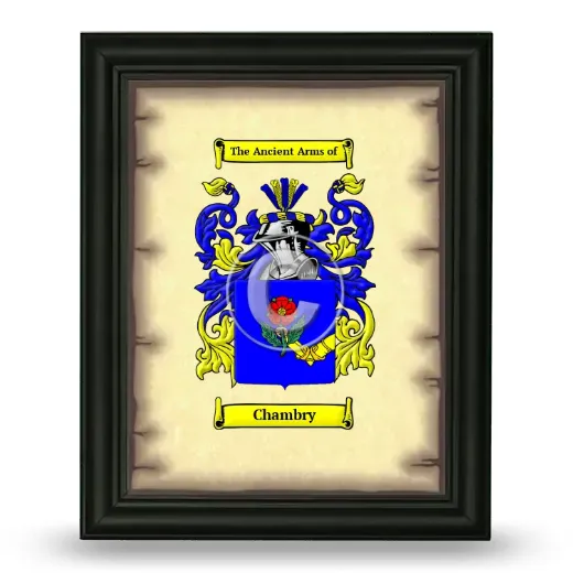 Chambry Coat of Arms Framed - Black
