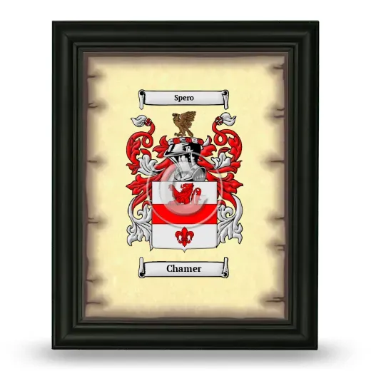 Chamer Coat of Arms Framed - Black