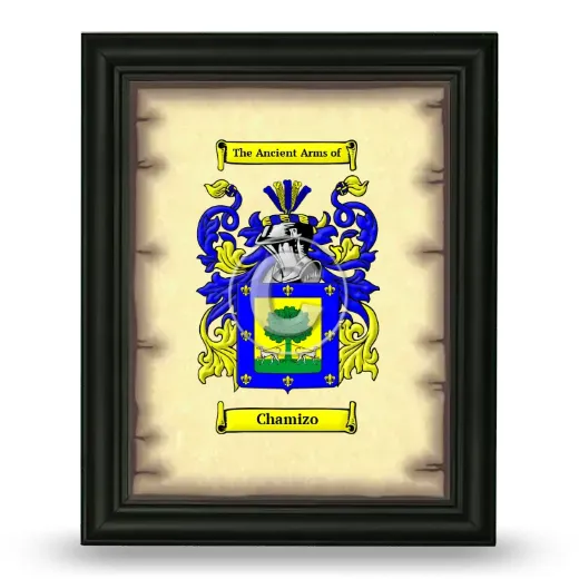 Chamizo Coat of Arms Framed - Black