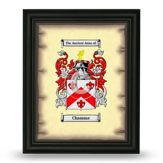 Chamme Coat of Arms Framed - Black