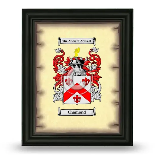 Chamond Coat of Arms Framed - Black