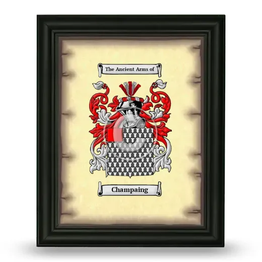 Champaing Coat of Arms Framed - Black