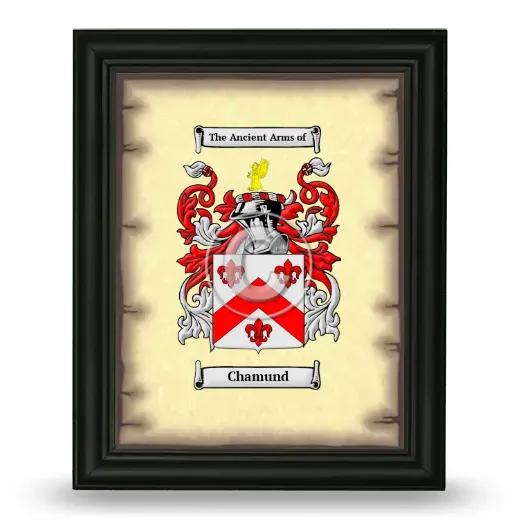 Chamund Coat of Arms Framed - Black
