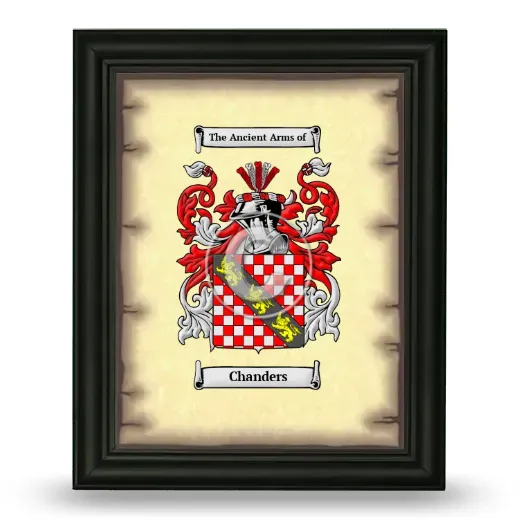Chanders Coat of Arms Framed - Black