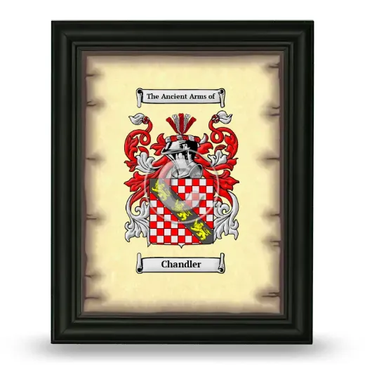 Chandler Coat of Arms Framed - Black