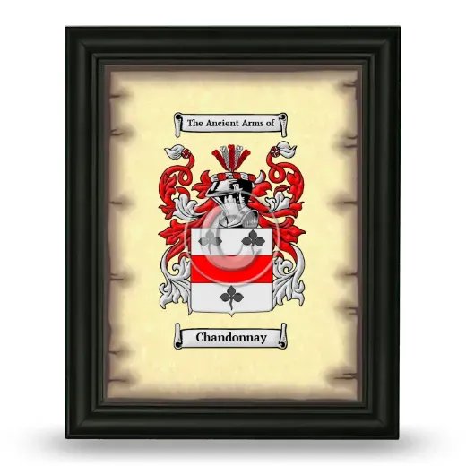 Chandonnay Coat of Arms Framed - Black