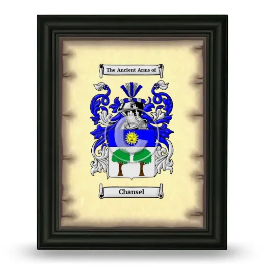 Chansel Coat of Arms Framed - Black