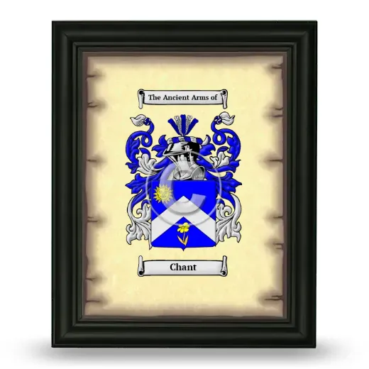 Chant Coat of Arms Framed - Black