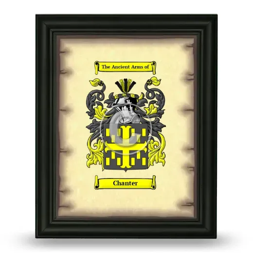 Chanter Coat of Arms Framed - Black