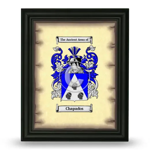 Chapados Coat of Arms Framed - Black