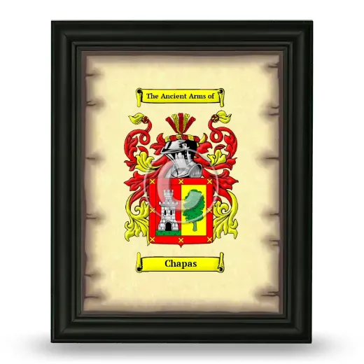 Chapas Coat of Arms Framed - Black