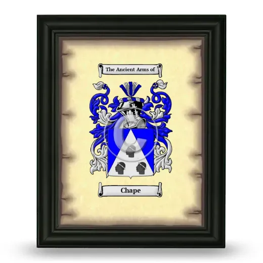 Chape Coat of Arms Framed - Black