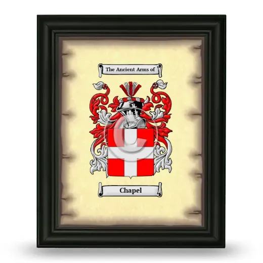 Chapel Coat of Arms Framed - Black