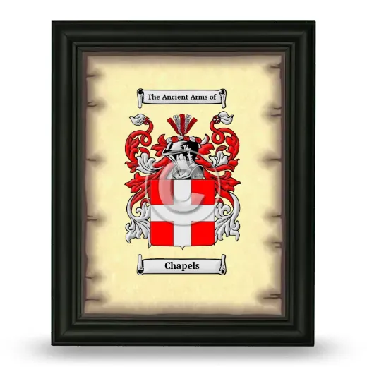 Chapels Coat of Arms Framed - Black