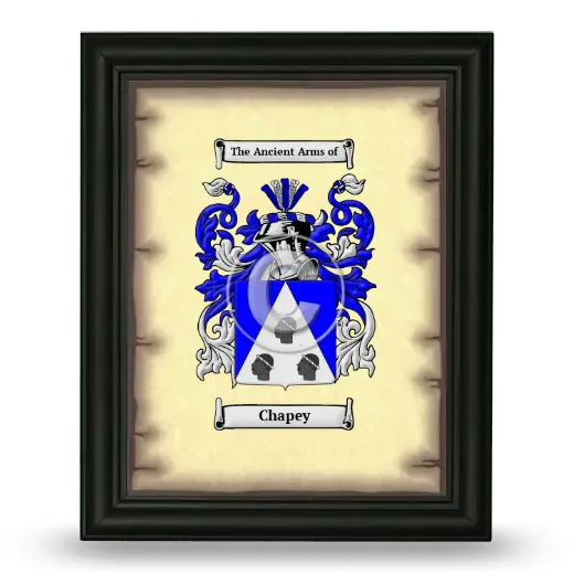 Chapey Coat of Arms Framed - Black