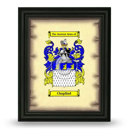 Chaplind Coat of Arms Framed - Black