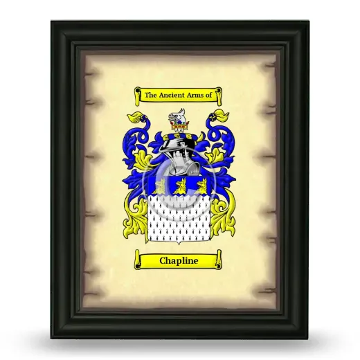 Chapline Coat of Arms Framed - Black