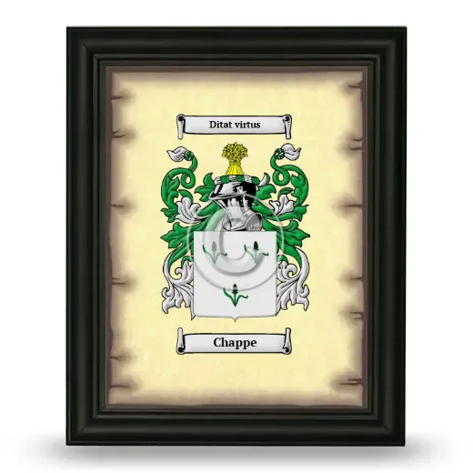 Chappe Coat of Arms Framed - Black