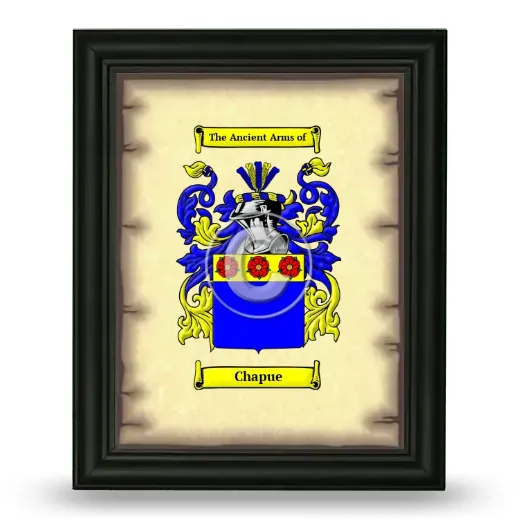 Chapue Coat of Arms Framed - Black