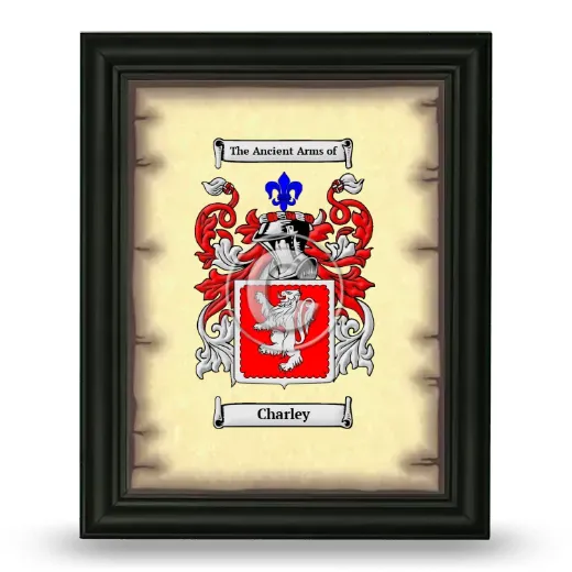 Charley Coat of Arms Framed - Black